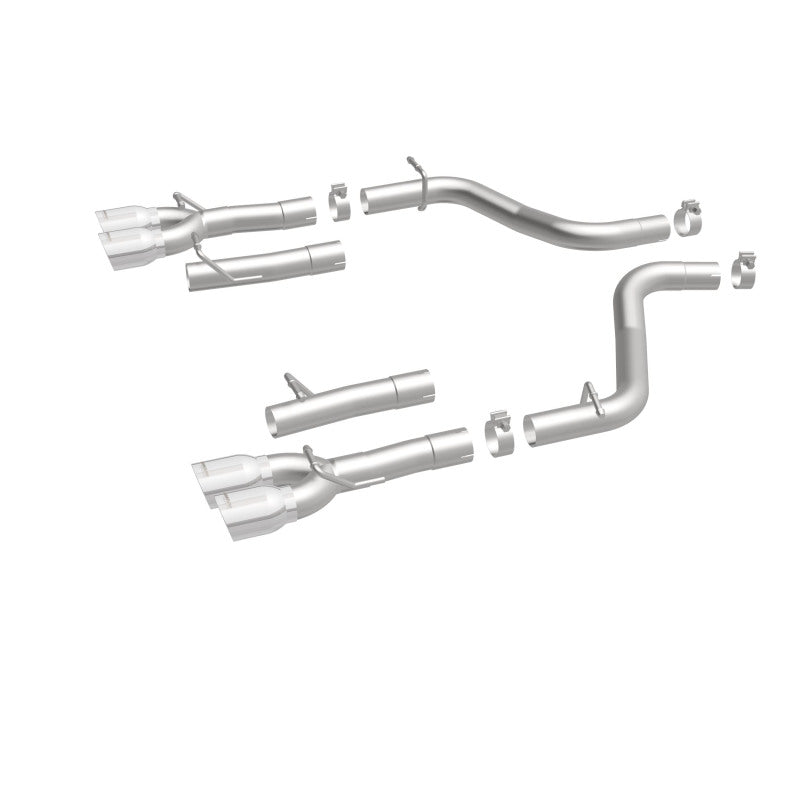 MagnaFlow Axle-Back, SS, 2.5in, Quad Split Rear 3.5in Tip 2015 Dodge Challenger 3.6L V6