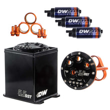 Load image into Gallery viewer, DeatschWerks 5.5L Modular Surge Tank Includes 3 DW200 Fuel Pumps