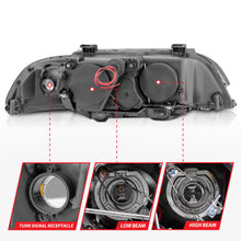 Load image into Gallery viewer, ANZO 1997-2001 BMW 5 Series Projector Headlights w/ Halo Black