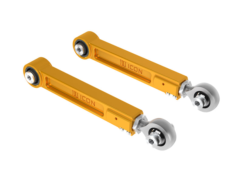 ICON 22-23 Toyota Tundra / 2024 Toyota Tacoma Billet Rear Upper Link Kit - Gold Anodized