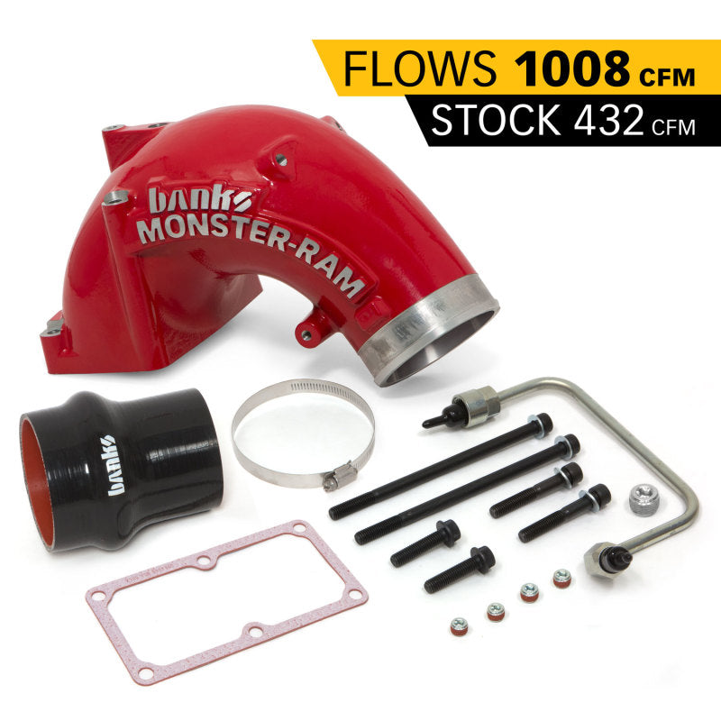 Banks Power 07.5-17 Ram 2500/3500 6.7L Diesel Monster-Ram Intake System w/Fuel Line 4.0in Red