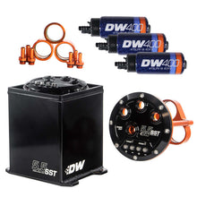 Load image into Gallery viewer, DeatschWerks 5.5L Modular Surge Tank Includes 3 DW400 Fuel Pumps