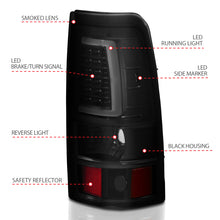 Load image into Gallery viewer, ANZO 2003-2006 Chevy Silverado 1500 LED Taillights Plank Style Black w/Smoke Lens