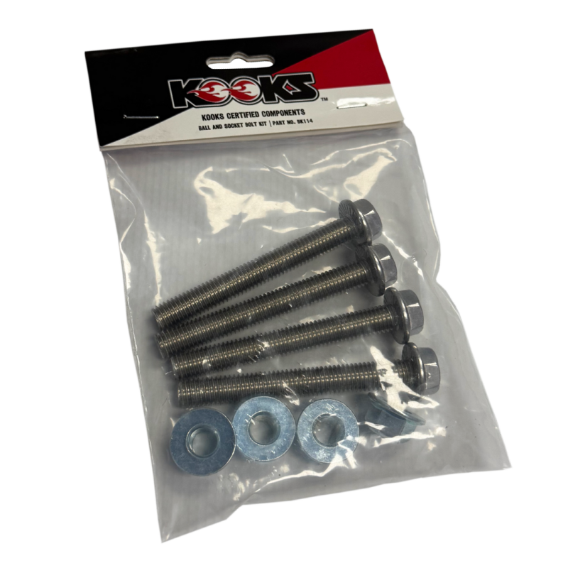 Kooks Locking Ball and Socket Bolt Kit (2 Bolts/2 Nuts/Locking Hardware)