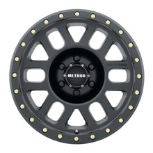 Load image into Gallery viewer, Method MR309 Grid 17x8.5 0mm Offset 6x135 94mm CB Matte Black Wheel