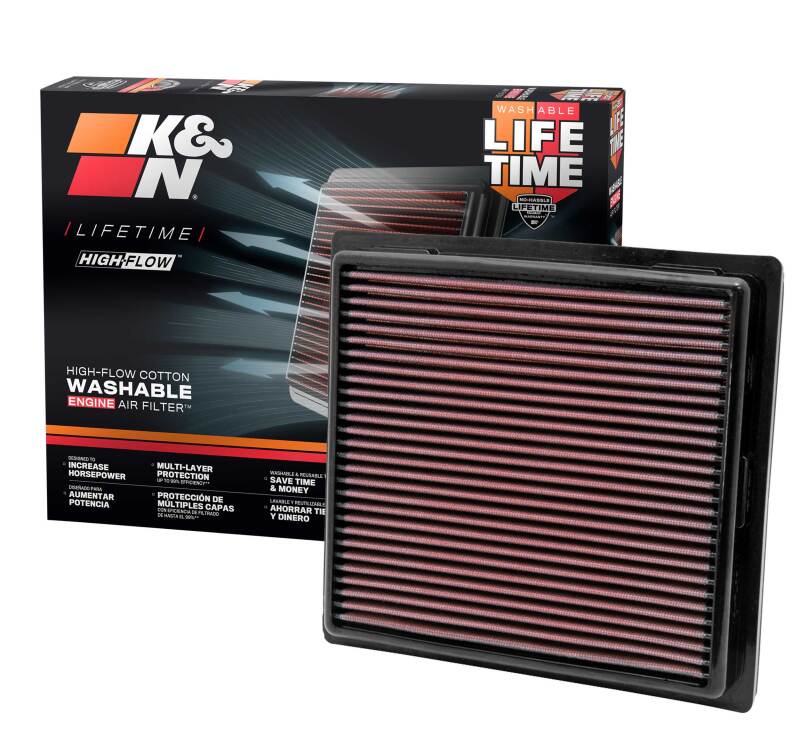 K&N 11 Jeep Grand Cherokee / 11 Dodge Durango Replacement Panel Air Filter