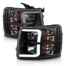 Load image into Gallery viewer, ANZO 07-13 Chevrolet Silverado 3500 Projector Headlights - Black Amber