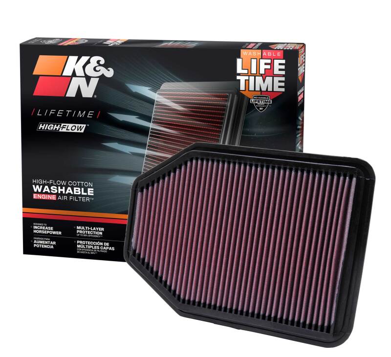 K&N 07-10 Jeep Wrangler 3.8L V6 Drop In Air Filter