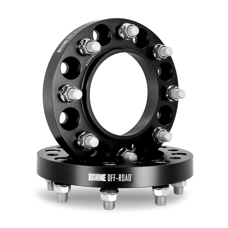 Borne Off-Road Wheel Spacers - 8X170 - 125 - 25mm - M14 - Black