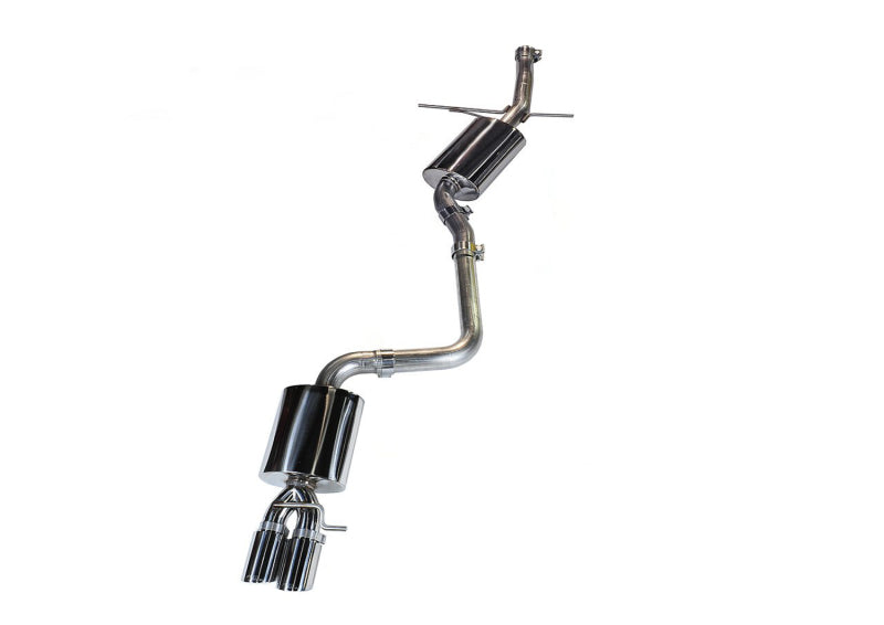 AWE Tuning Audi B8 A5 2.0T Touring Edition Single Outlet Exhaust - Polished Silver Tips