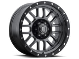 ICON Alpha 17x8.5 6x5.5 0mm Offset 4.75in BS 106.1mm Bore Gun Metal Wheel