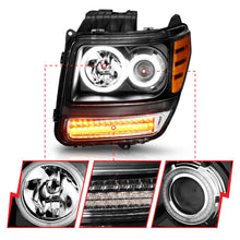 Load image into Gallery viewer, ANZO 2007-2012 Dodge Nitro Projector Headlights w/ Halo Black (CCFL) G2