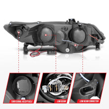 Load image into Gallery viewer, ANZO 2006-2011 Honda Civic Projector Headlights w/ Halo Black (CCFL)