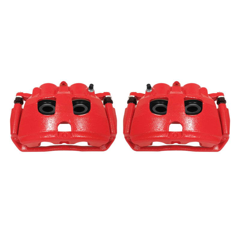 Power Stop 09-10 Dodge Ram 2500 Rear Red Calipers w/Brackets - Pair