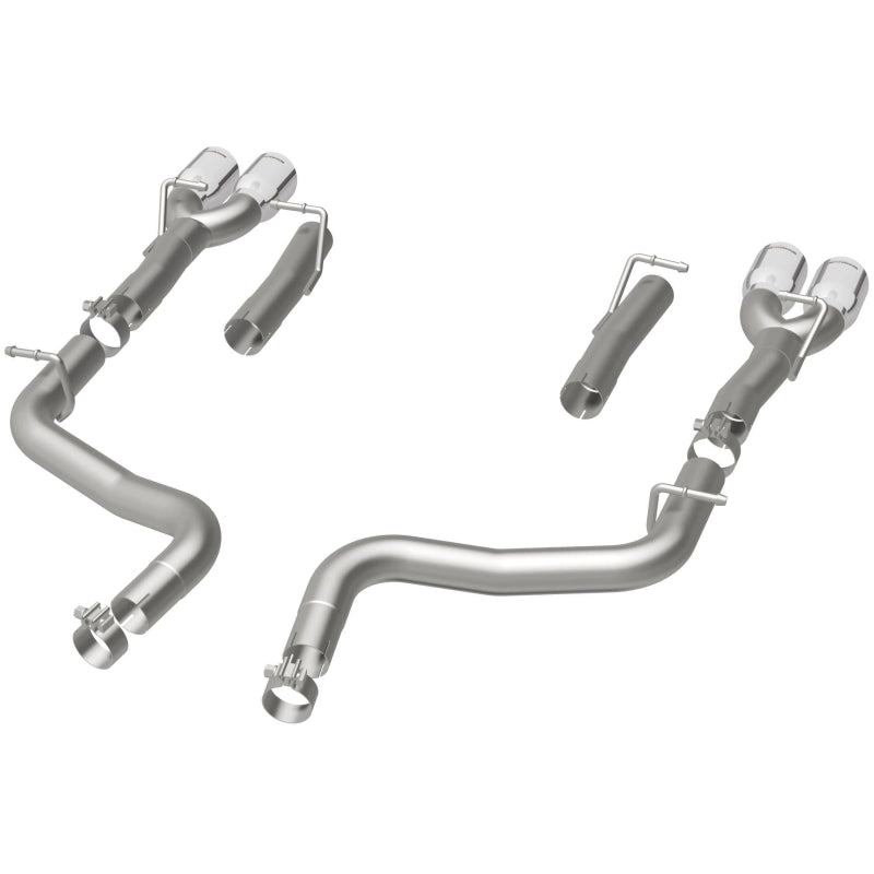 MagnaFlow Axle-Back, SS, 2.5in, Quad Split Rear 3.5in Tip 2015 Dodge Challenger 3.6L V6