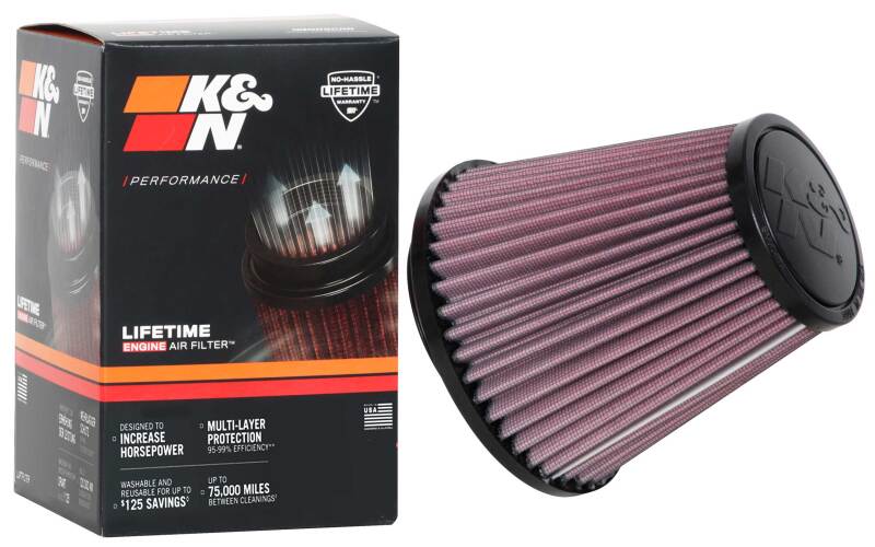 K&N Universal Clamp-On Air Filter 3-1/4in FLG / 5-3/4in B / 3-1/2in T / 5-7/16in H